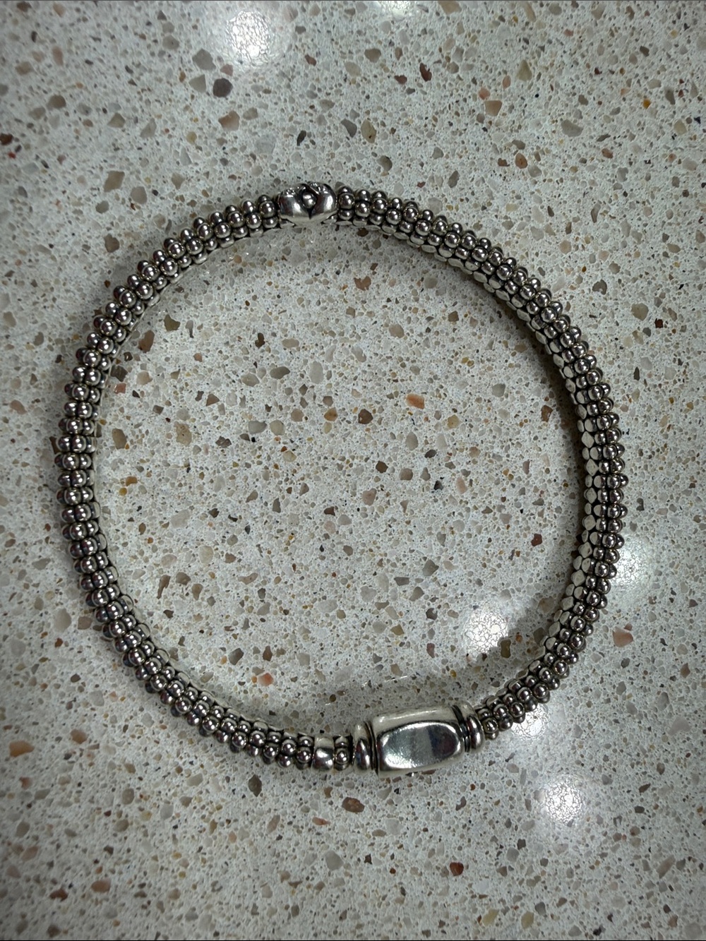 Lagos sterling silver and diamond caviar bracelet - Picture 2 of 6